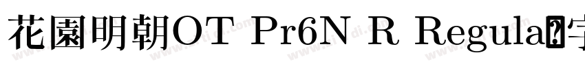 花園明朝OT Pr6N R Regula字体转换